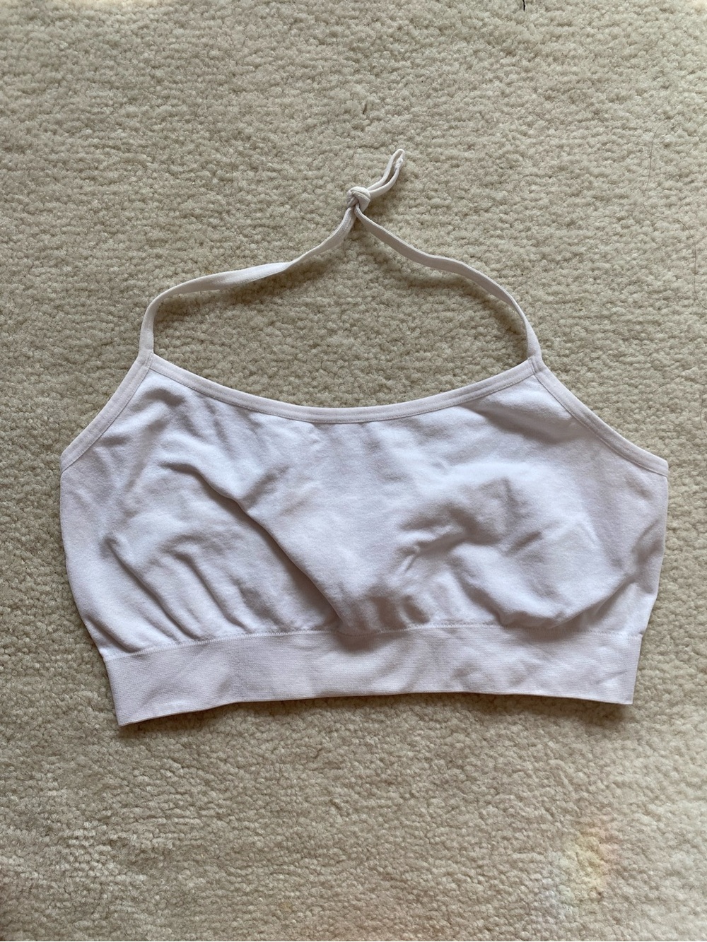 White Halter Bralette Top